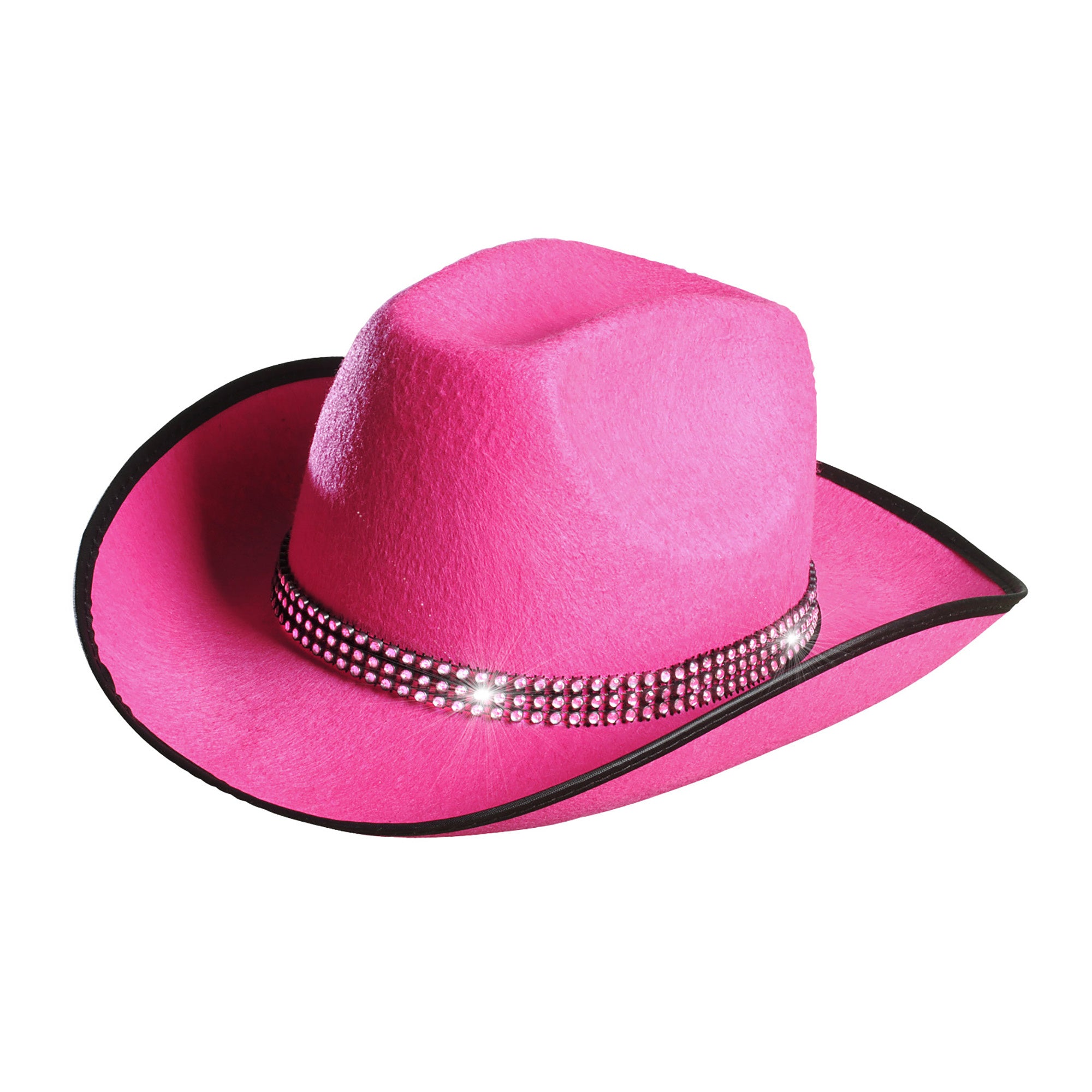 Widmann - Cowboy & Cowgirl Kostuum - Cowboyhoed Roze Met Strass Band - roze - Carnavalskleding - Verkleedkleding