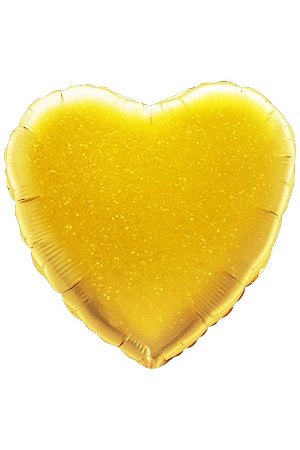 Mooie folie ballon hart goud  nr. 18 45.7cm