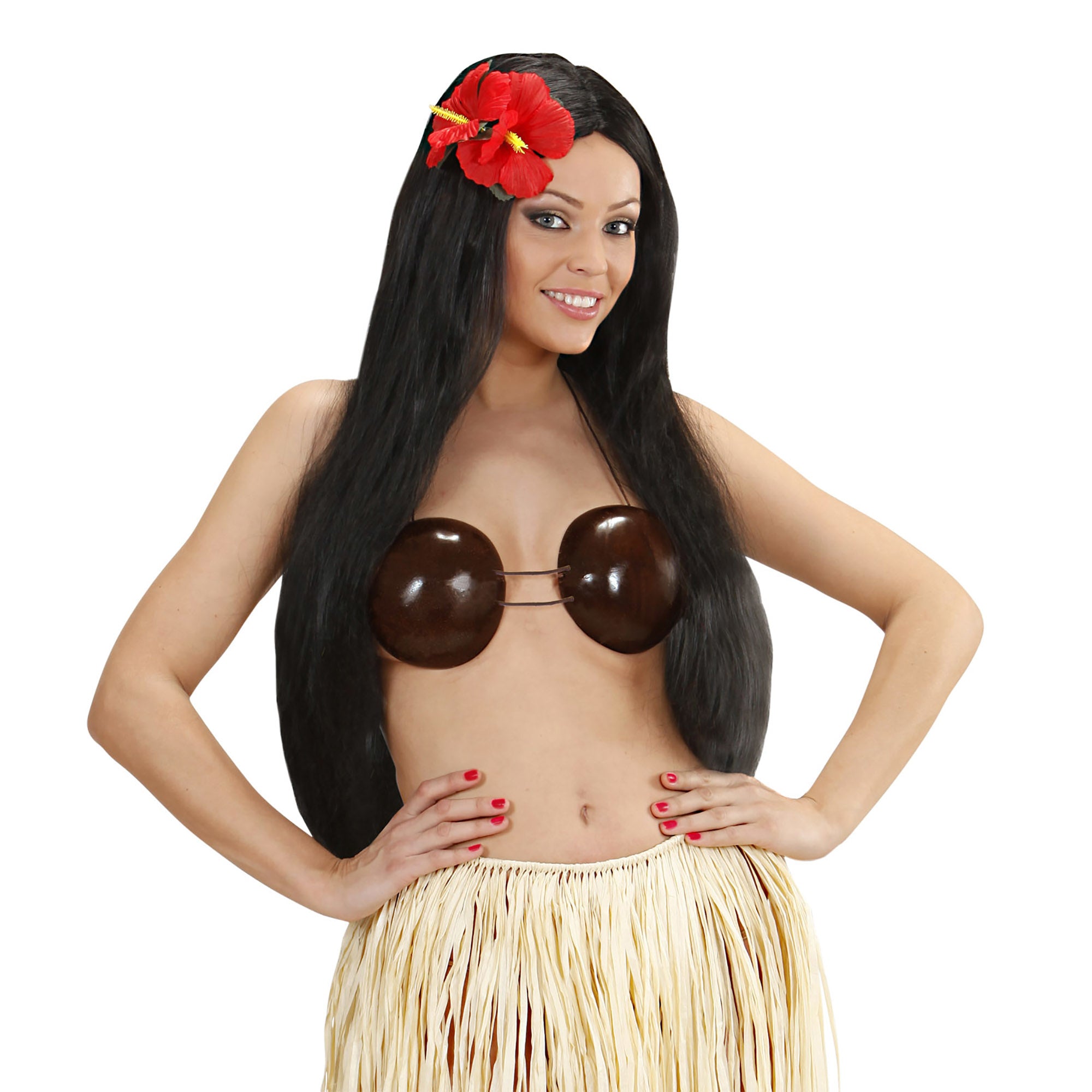 Kokosnoot BH voor Hawaiifeestjes