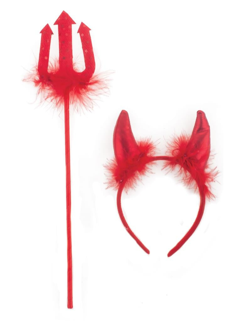 ESPA - Rode duivelset met veren voor volwassenen - Accessoires > Supporter Kit