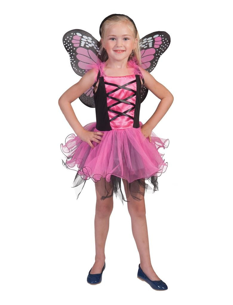 Vlinder Kostuum | Roze Vlinder Villeintje | Meisje | 3 - 5 jaar | Carnaval kostuum | Verkleedkleding