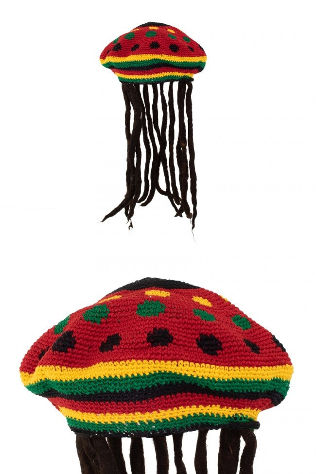 Bob Marley baret pet Dreadlocks met rasta haar