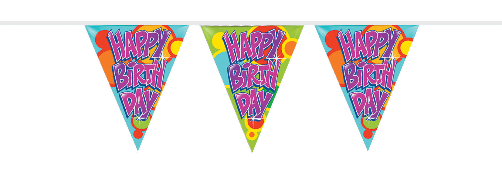 Haza Original Vlaggenlijn Happy Birthday 10 Meter