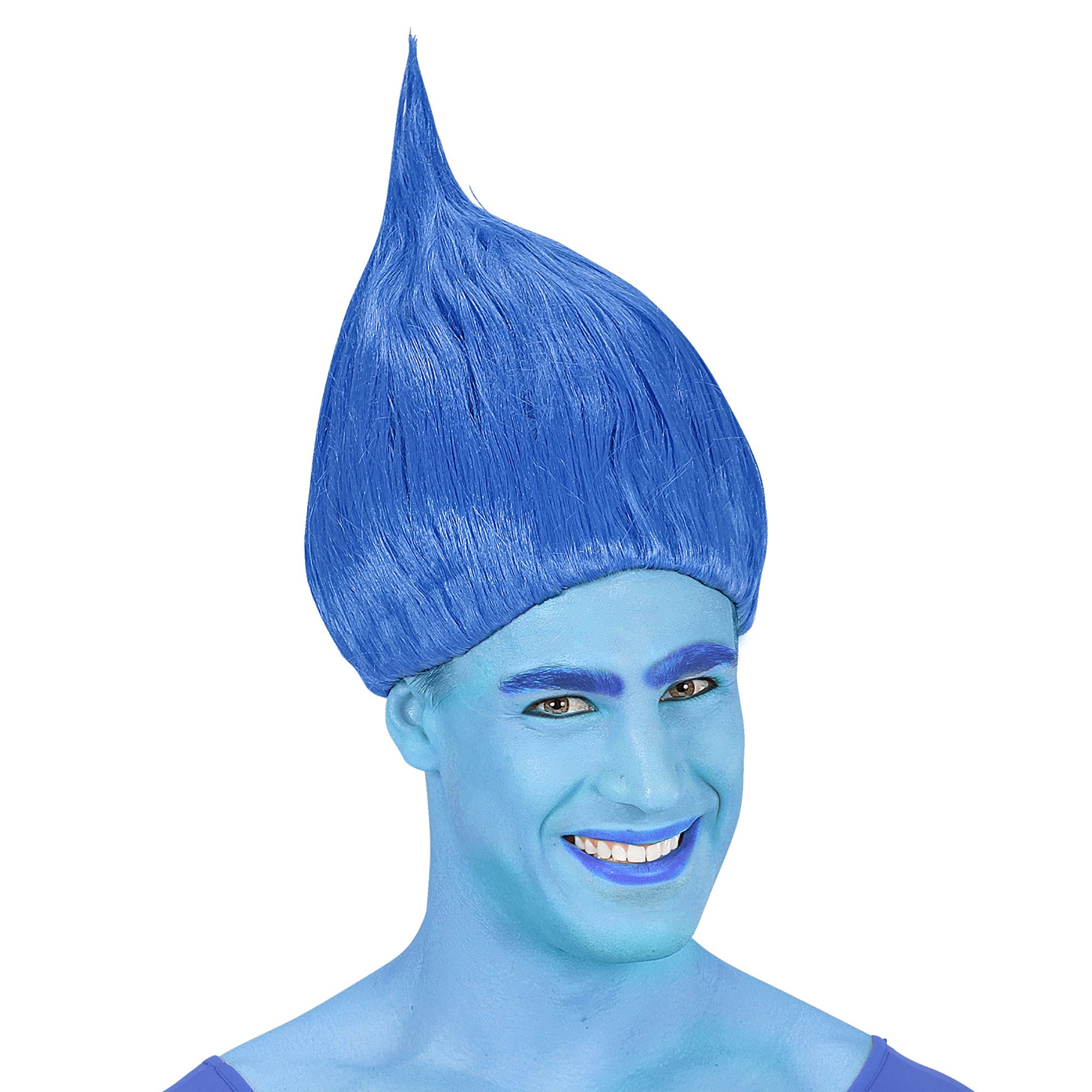 Pruik Trolly Blauw | One Size
