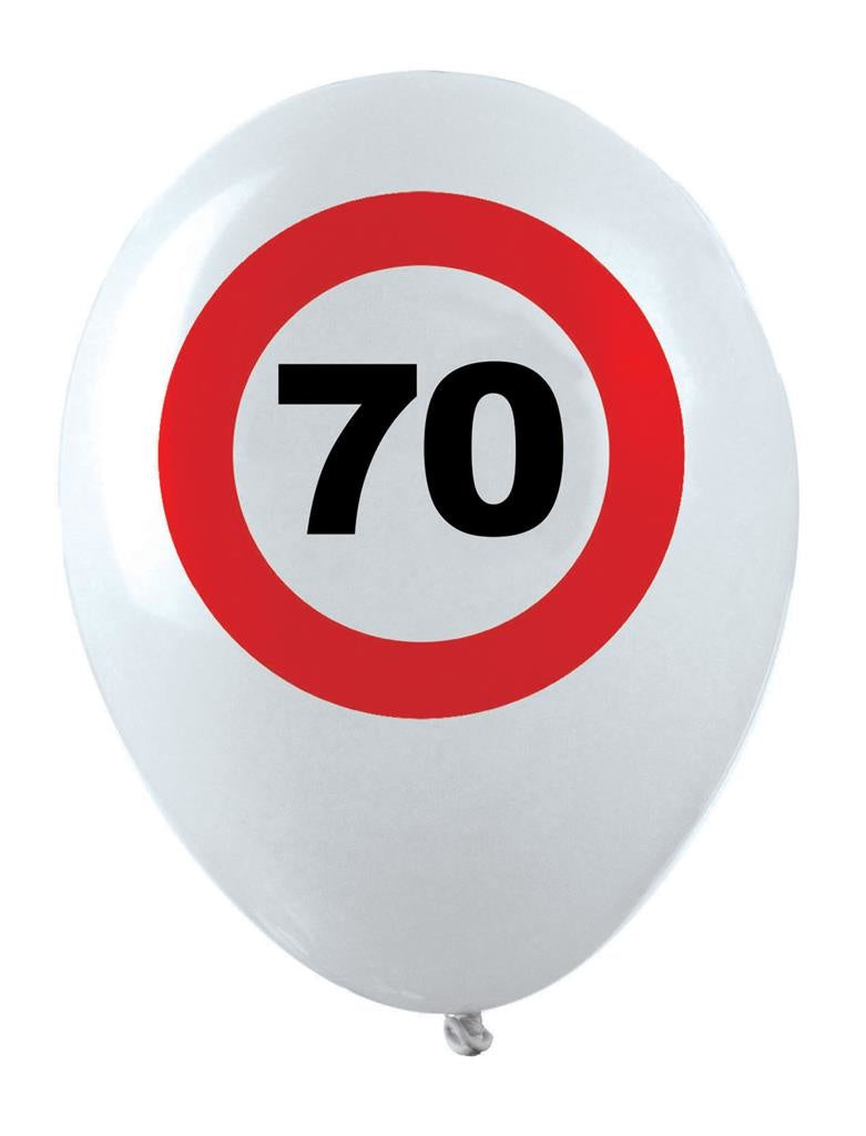 Leuke verkeersbord ballonnen  voor party 70 jaar