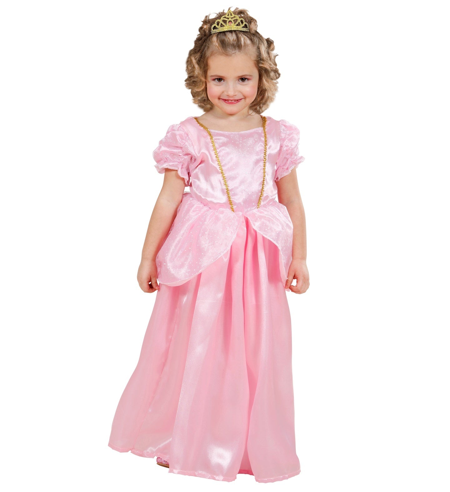 Widmann - Koning Prins & Adel Kostuum - Beatrix Carmen Victoria Prinses - Meisje - roze - Maat 104 - Carnavalskleding - Verkleedkleding