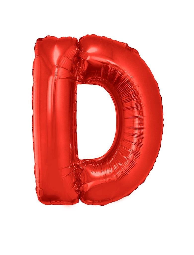 Folieballon Rood Letter &apos;D&apos; groot