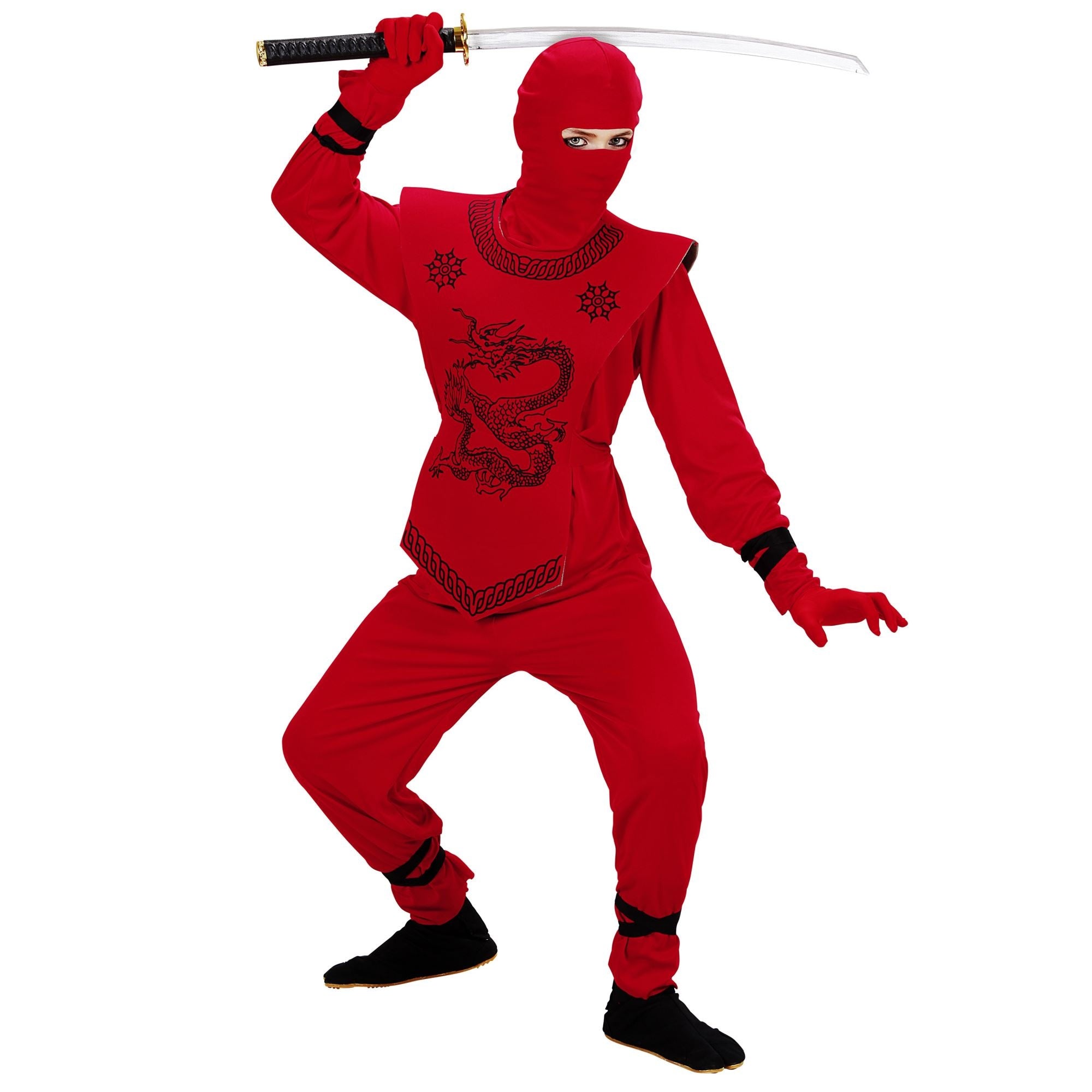 Ninja pak Freek in de kleur rood