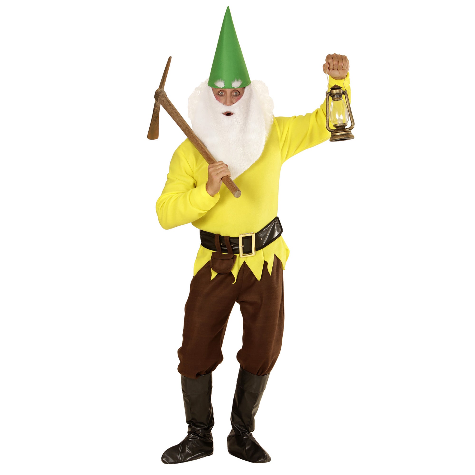 Widmann - Dwerg & Kabouter Kostuum - Tuin Kabouter Geel - Man - geel - XL - Carnavalskleding - Verkleedkleding