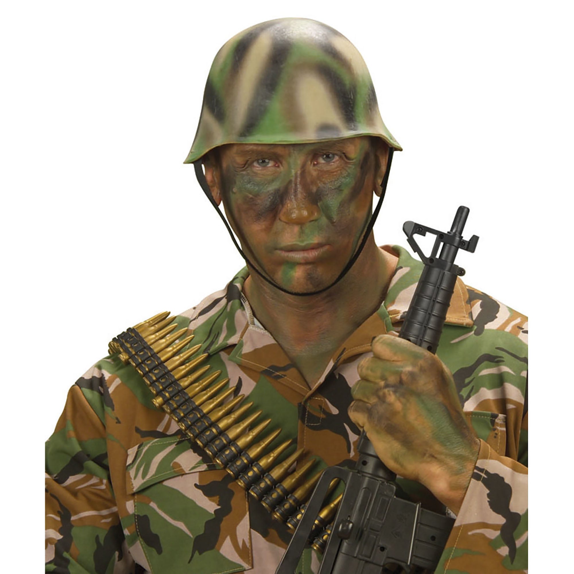 Carnavals-accessoires: Camouflage soldatenhelm