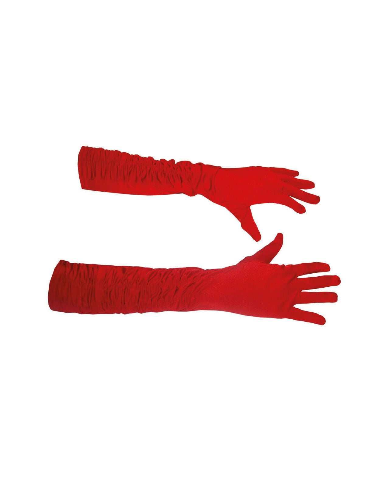 Mooie rode gerimpelde handschoenen 46cm