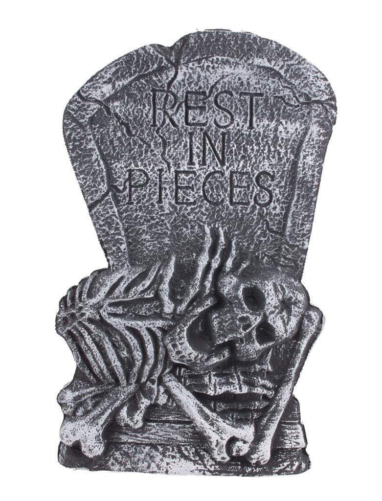 Horror kerkhof grafsteen decoratie rest in pieces 60 cm - Halloween feestdecoratie en versiering