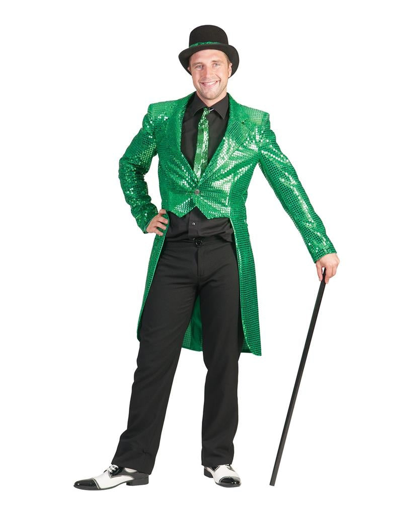 ESPA - Groene slipjas met glitters voor heren - XXL - Volwassenen kostuums