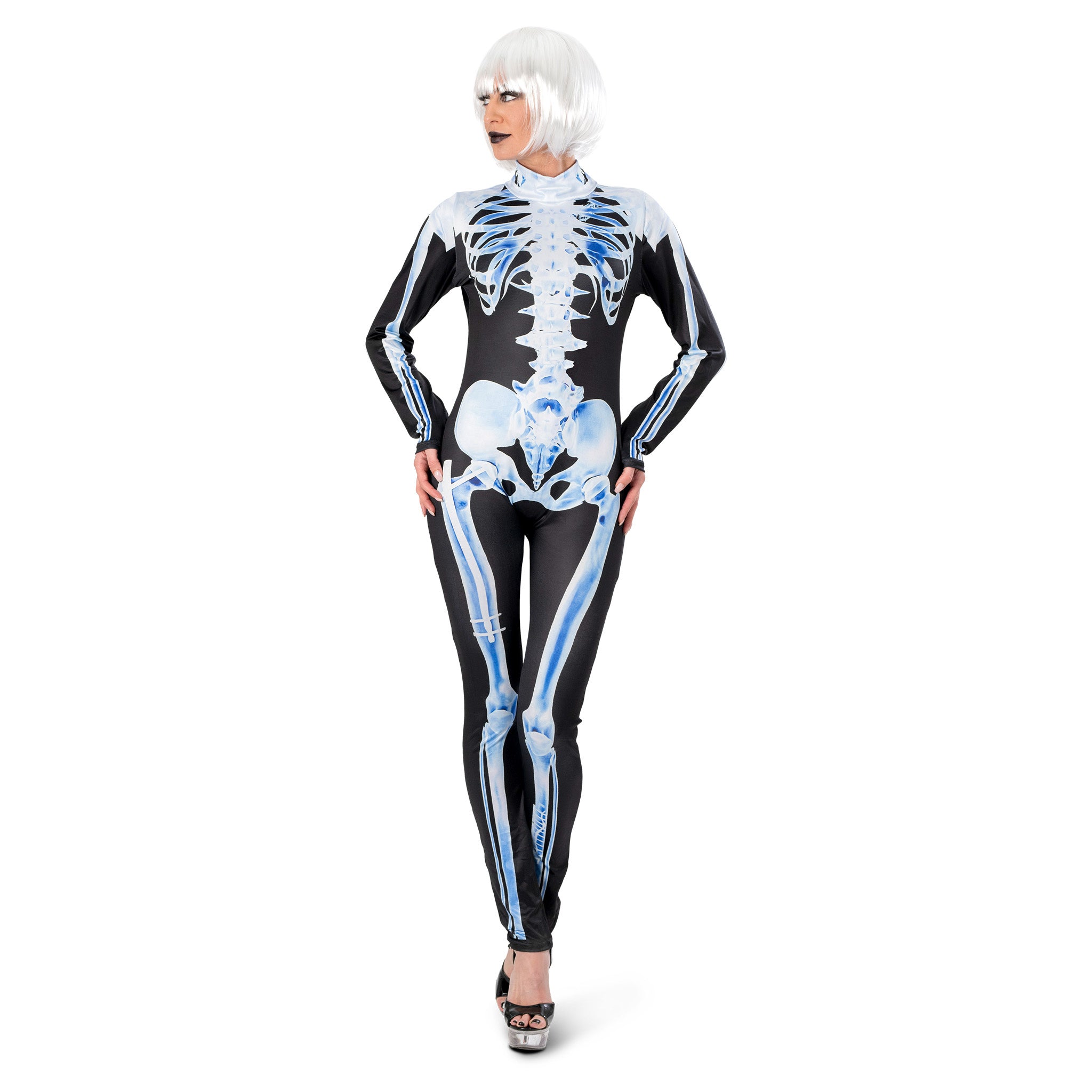 Leuke jumpsuit met skelet voor Halloween