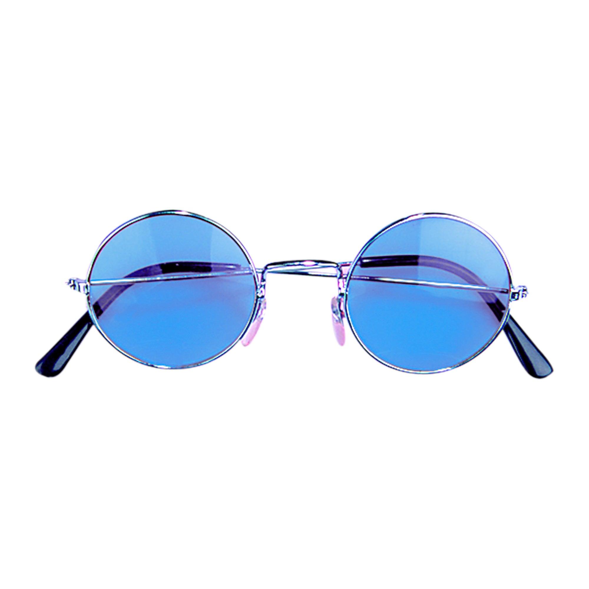Widmann -Freaky Bril, Hippie Blauw Glas - blauw - Carnavalskleding - Verkleedkleding