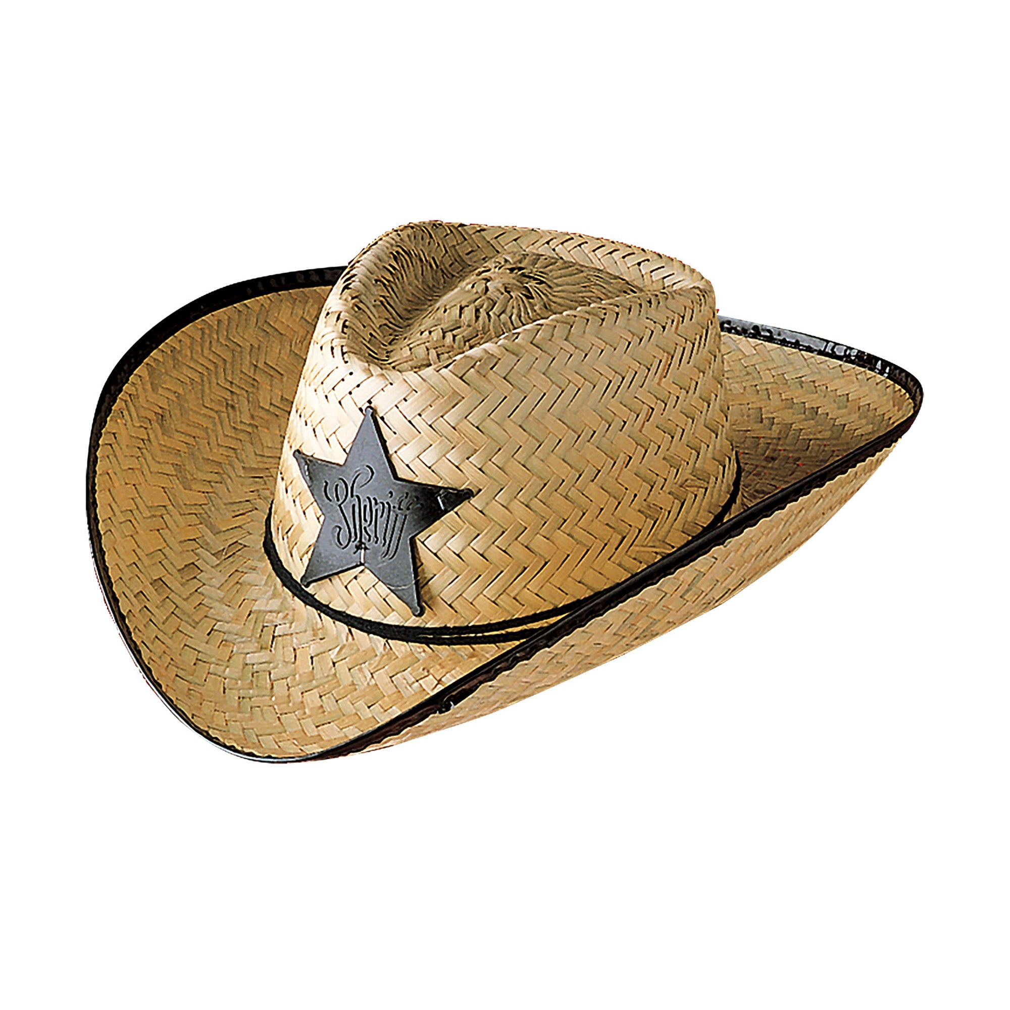 Goedkope cowboy hoed Sheriff met badge