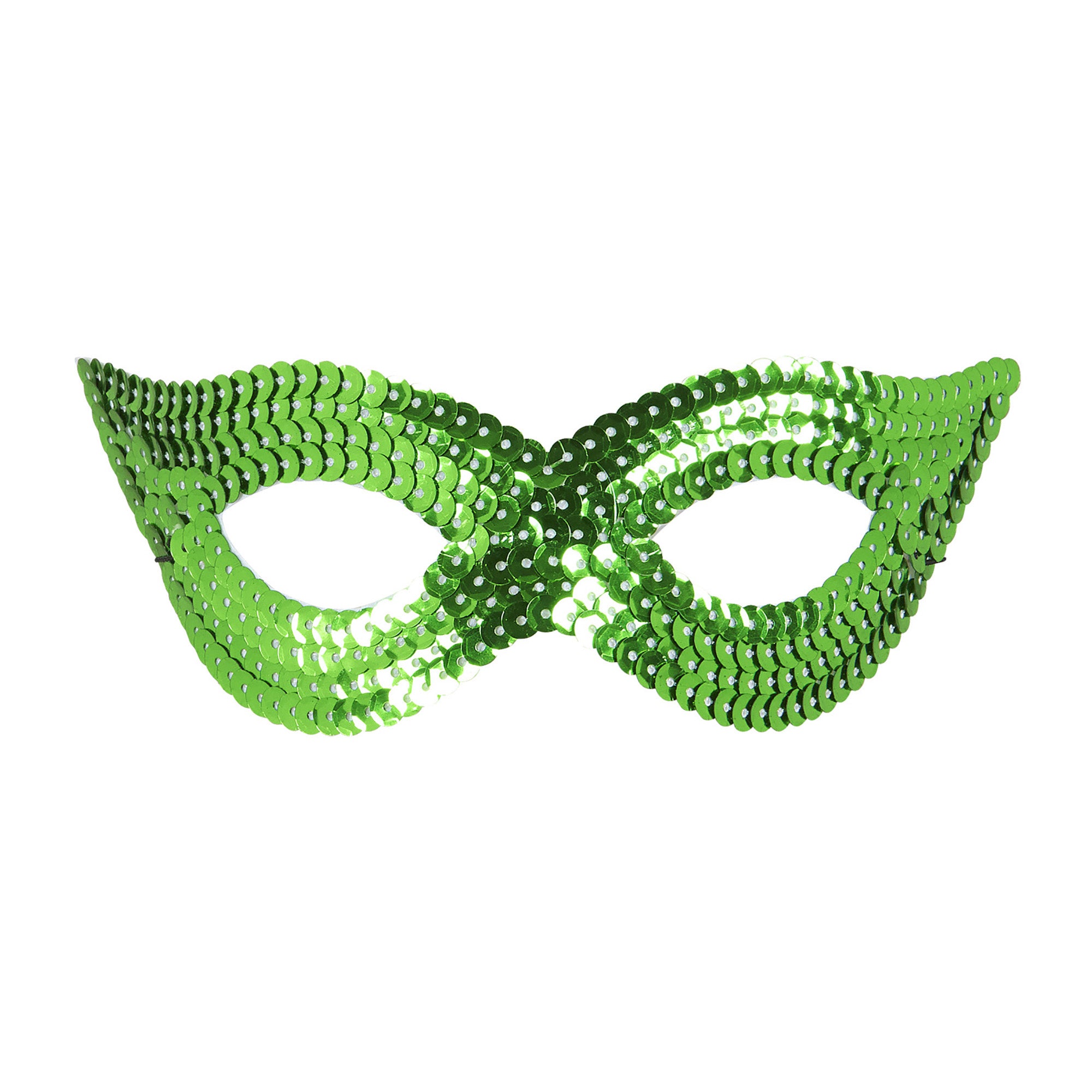 Venetiaans oogmasker met groene pailletten