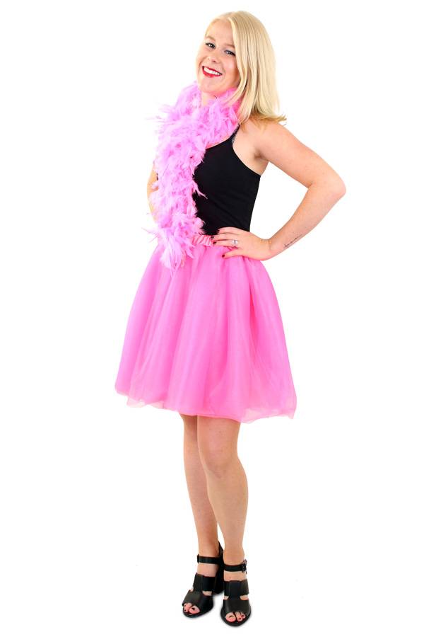 PartyXplosion - Rock & Roll Kostuum - Tule Rok Uit Dansen Roze Vrouw - roze - One size - Carnavalskleding - Verkleedkleding