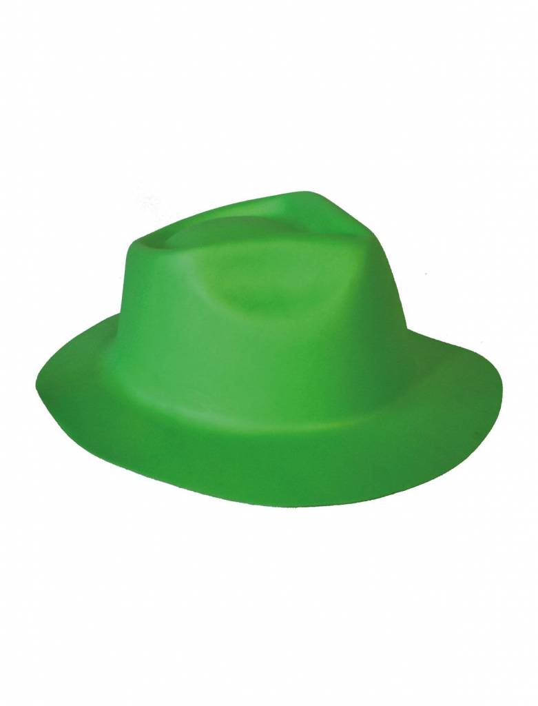 Groene trilby hoed van foam verkleedaccessoire voor volwassenen - Oktoberfest/St Patricks Day feesthoeden