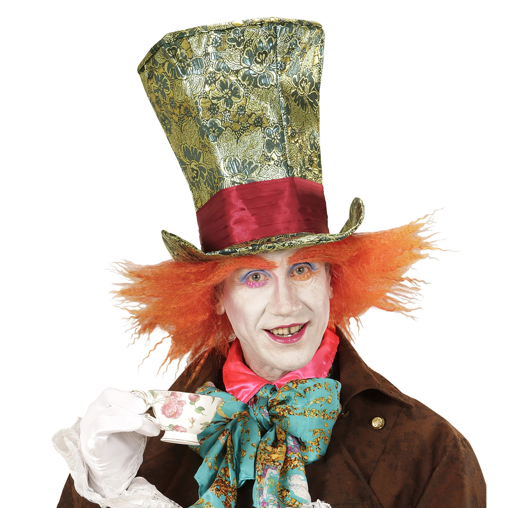 Mad hatter hoed met pruik