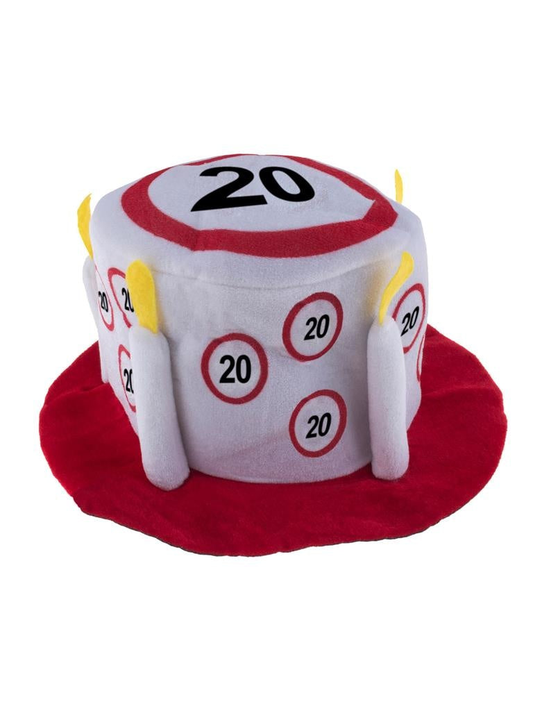 Mooie party hoed 20 jaar met verkeersborden