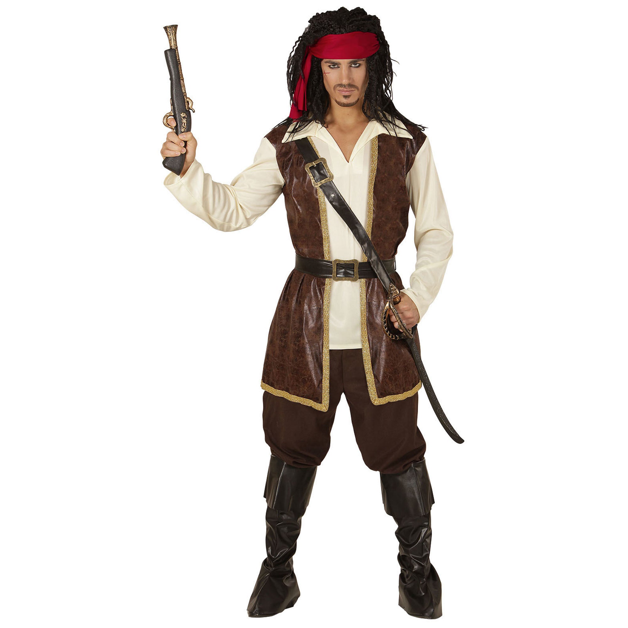 Piraat & Viking Kostuum | Piraat Pedro | Man | Medium | Carnaval kostuum | Verkleedkleding