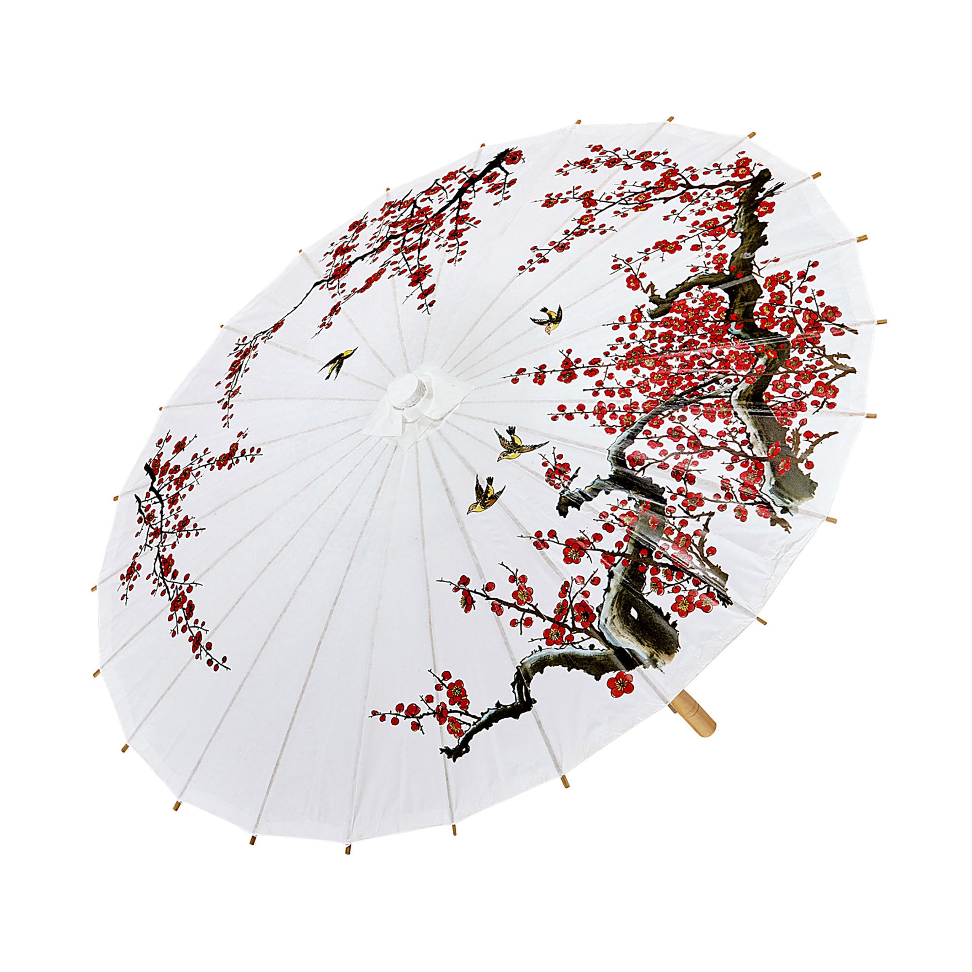 Widmann -Hanzou Oosterse Paraplu Rijstpapier, Wit - wit / beige - Carnavalskleding - Verkleedkleding