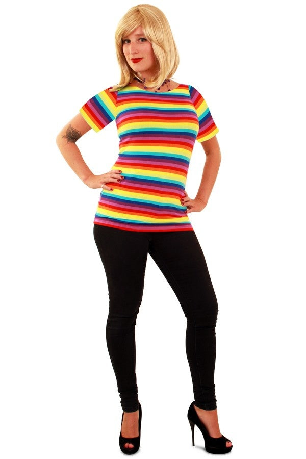 Shirt regenboog print voor volwassenen