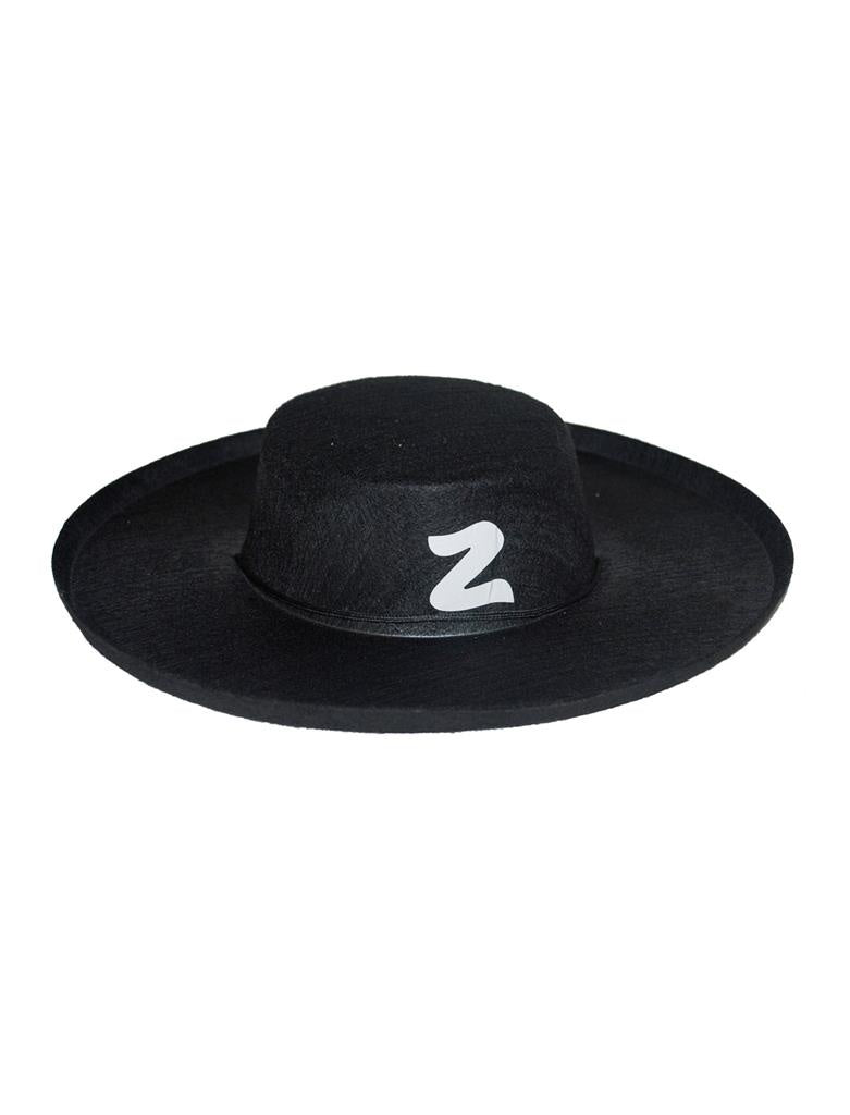 Mooie zwarte Zorro hoed voor volwassenen