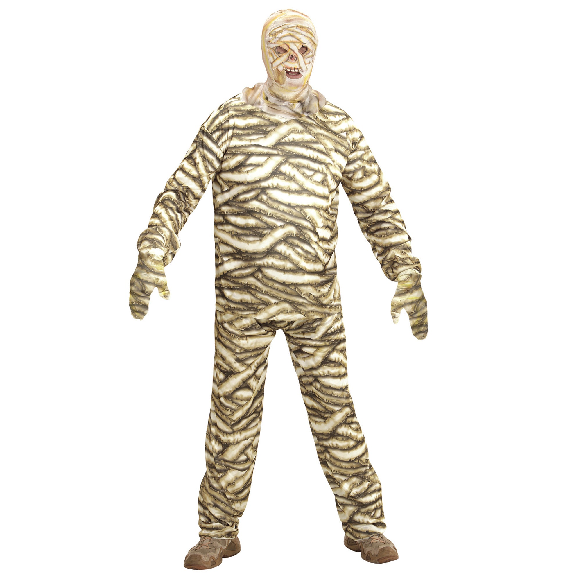 Widmann - Mummie Kostuum - Afschuwelijke Mummy - Man - wit / beige - Small - Carnavalskleding - Verkleedkleding