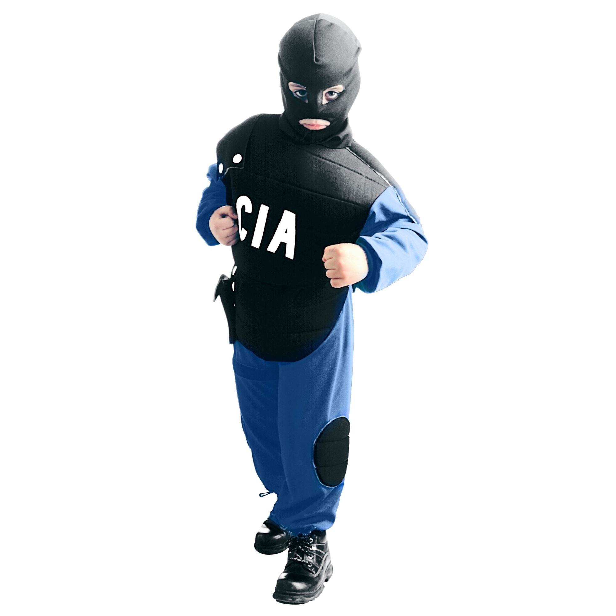 Blauw en zwart CIA kostuum voor kinderen - Verkleedkleding