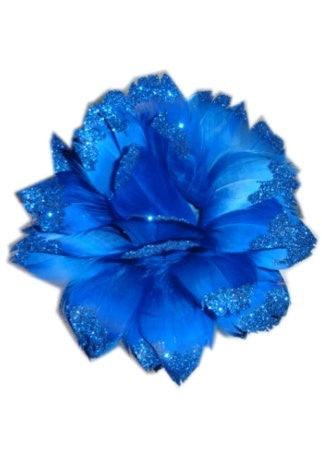 Blauwe kunst bloem als decoratie