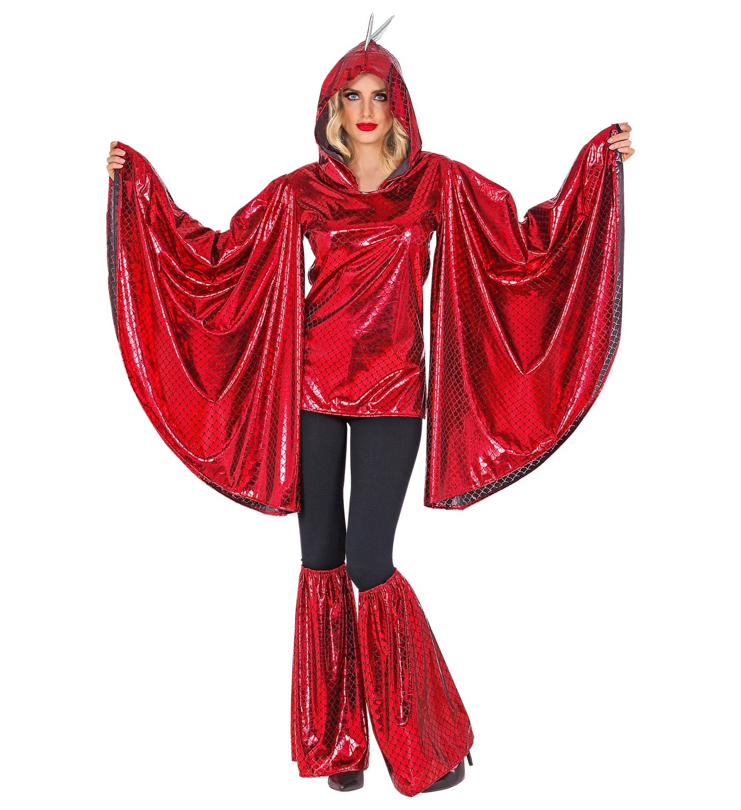 Widmann - Draak Kostuum - Verleidelijke Moederdraak Rood - Vrouw - rood - Large / XL - Halloween - Verkleedkleding