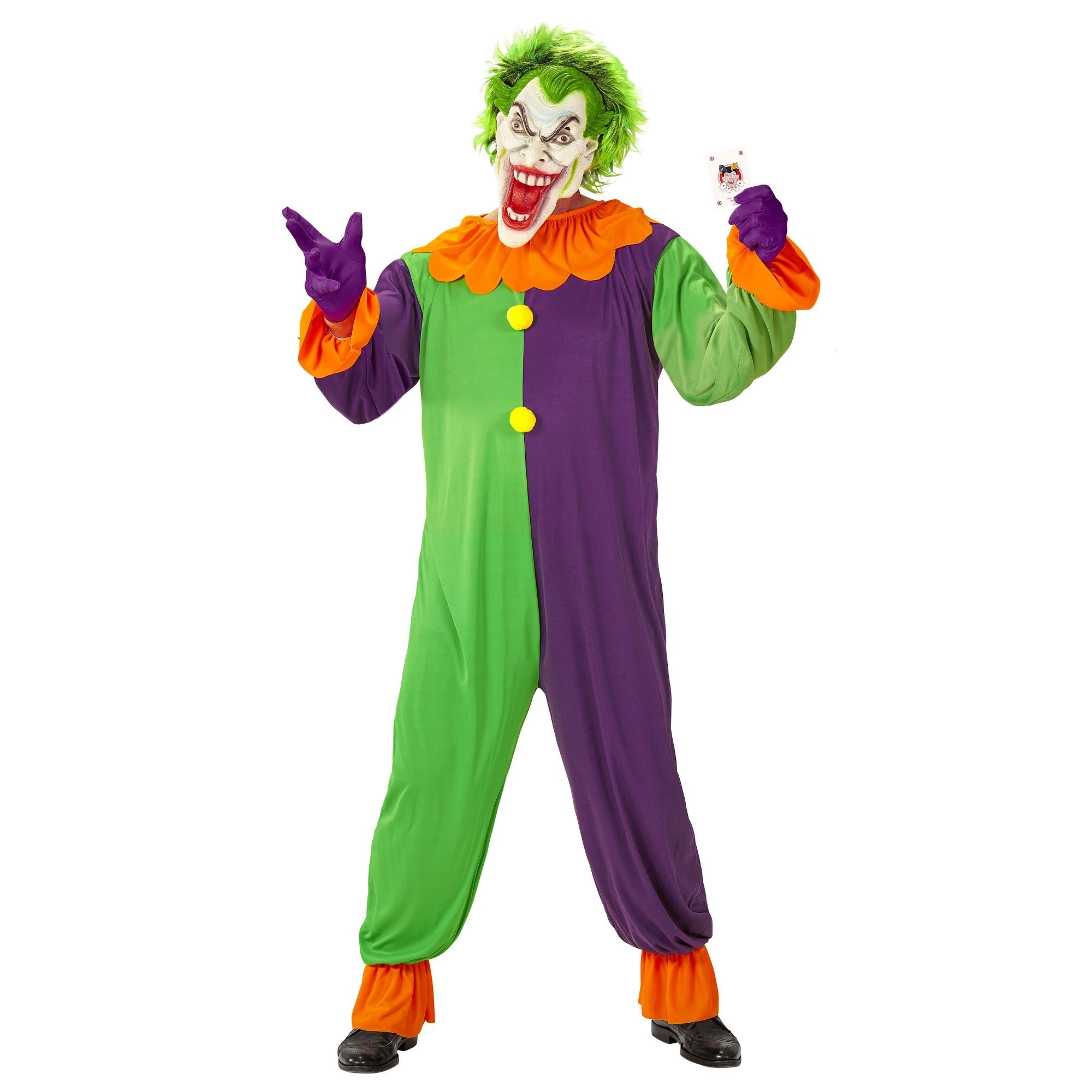 WIDMANN - Psychopathische harlekijn outfit voor volwassenen - XL - Volwassenen kostuums
