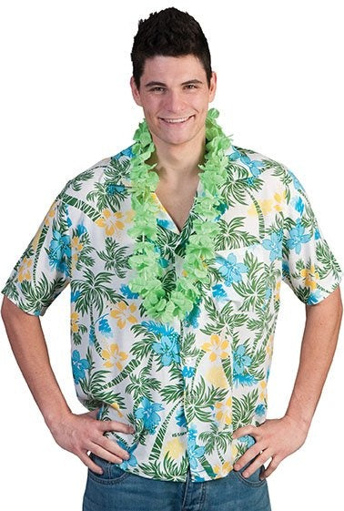 Funny Fashion - Hawaii & Carribean & Tropisch Kostuum - Palmbomen Hawaii Hemd - multicolor - Maat 52-54 - Carnavalskleding - Verkleedkleding