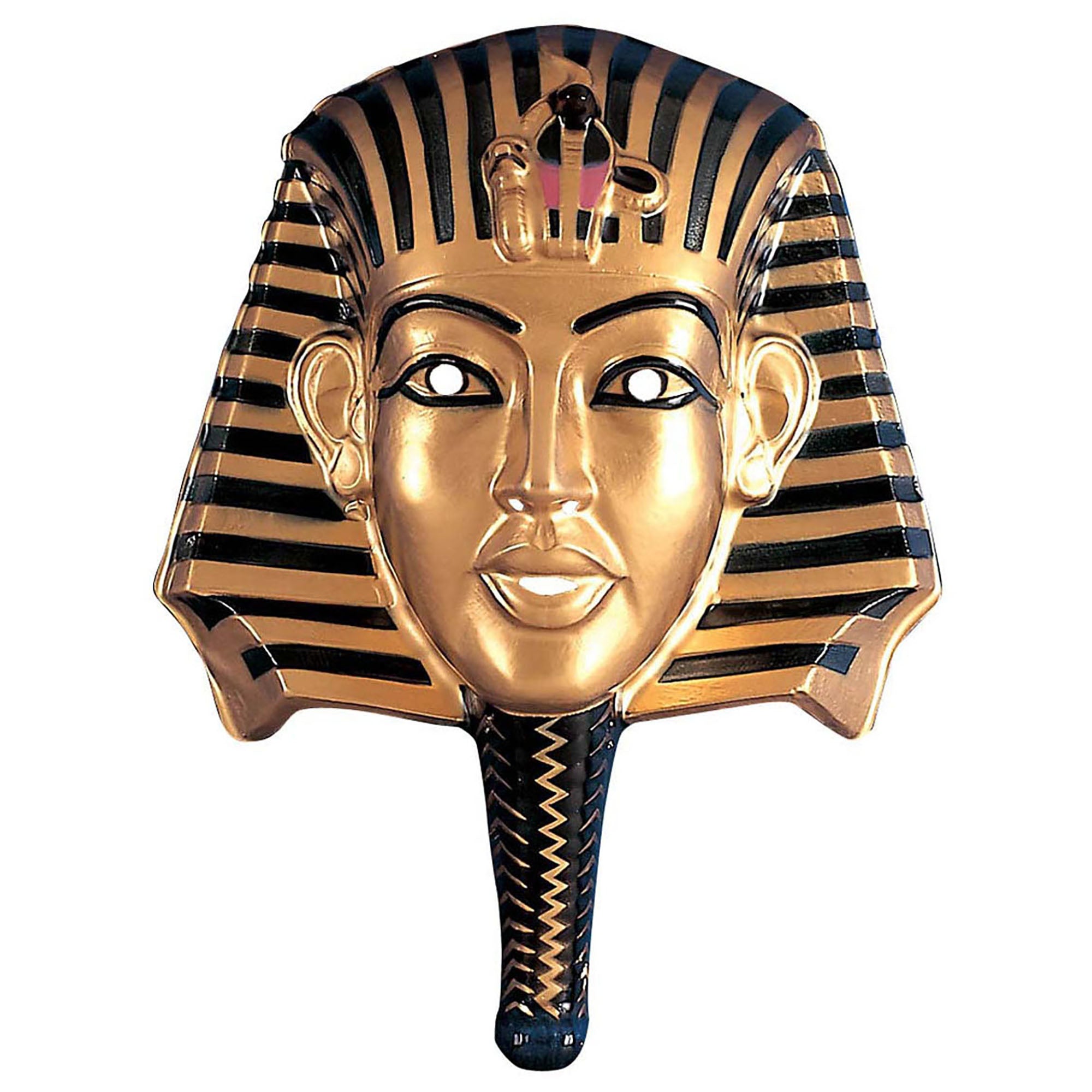 Widmann - Egypte Kostuum - Plastic Farao Masker - goud - Carnavalskleding - Verkleedkleding