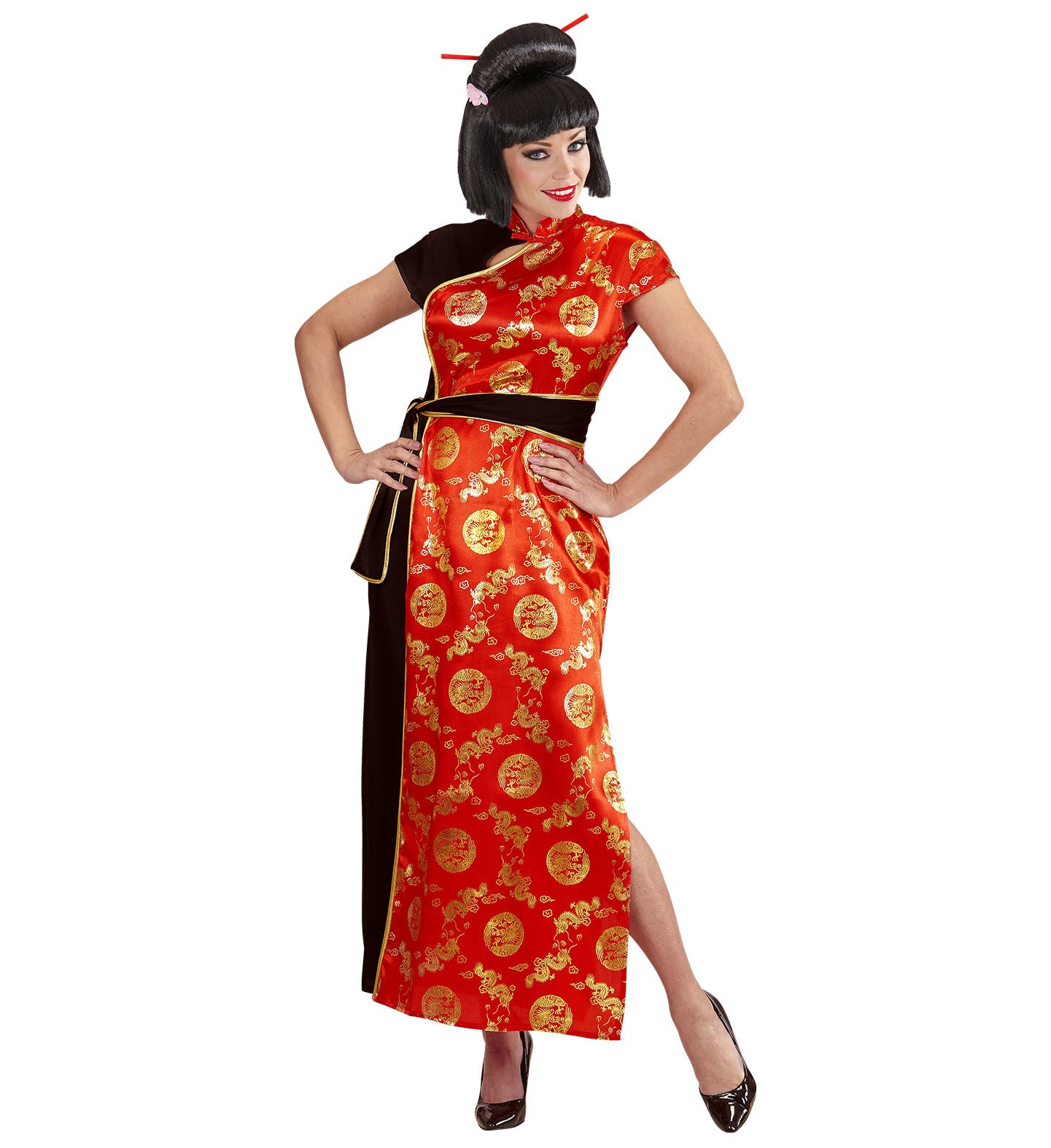 Widmann - Aziatisch & Indisch Kostuum - China Girl Foek Mi - Vrouw - rood - Small - Carnavalskleding - Verkleedkleding