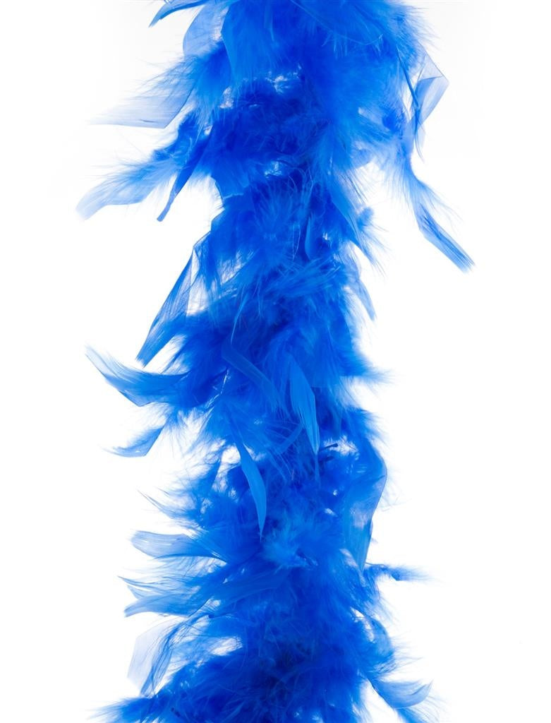 Mooie veren boa in royaal blauw van 45gr