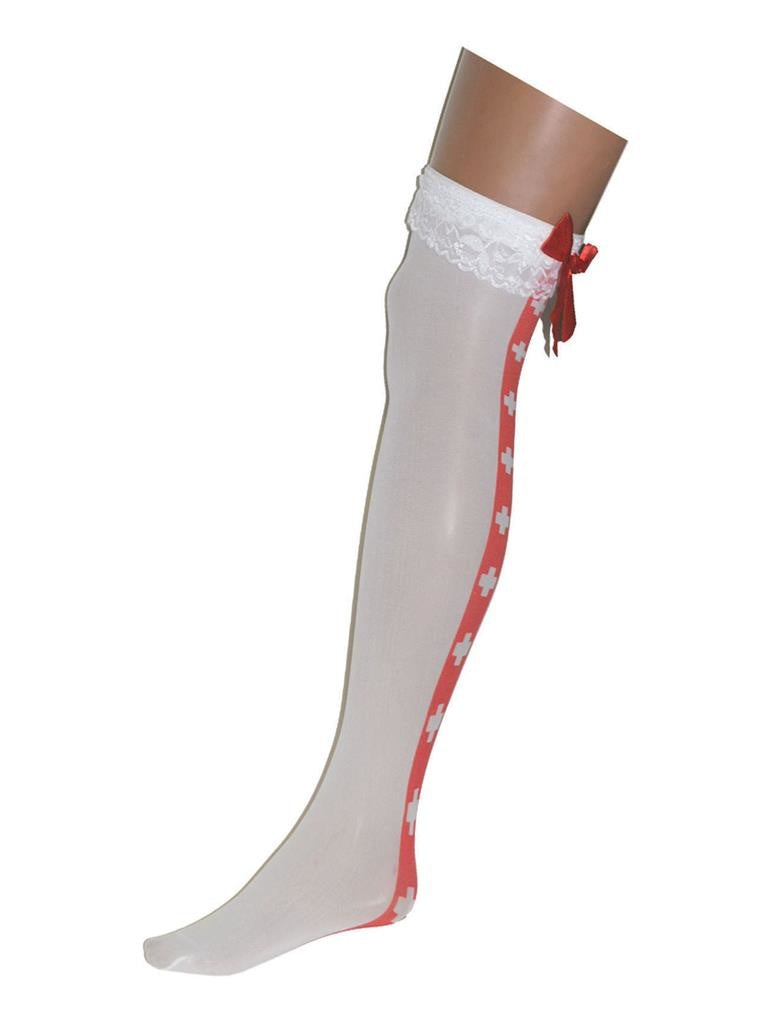 ESPA - Verpleegster kousen met rood strikje voor dames - Accessoires > Panty's en kousen