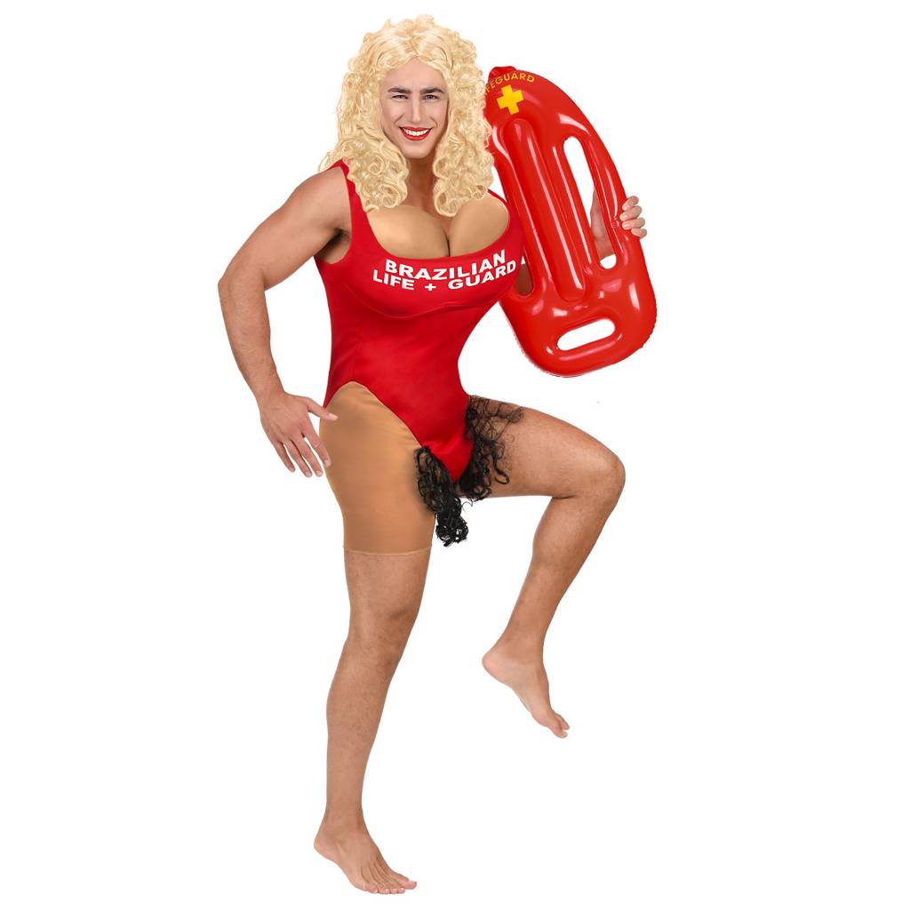 Sexy Brazilaans lifeguard kostuum voor volwassenen