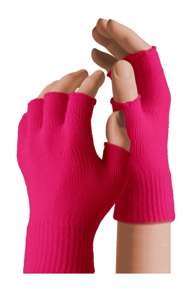 Vingerloze handschoenen kind neon roze