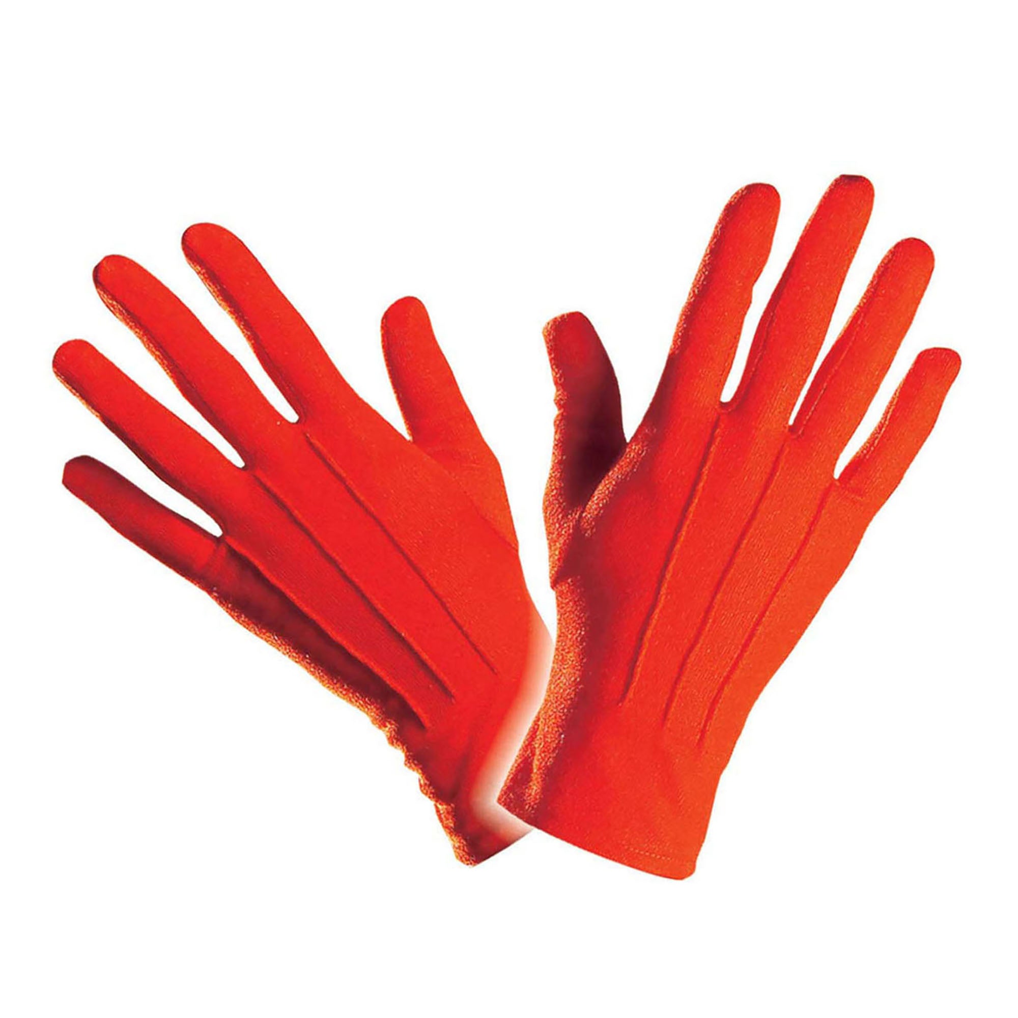 WIDMANN - Korte rode handschoenen voor volwassenen - Accessoires > Handschoenen