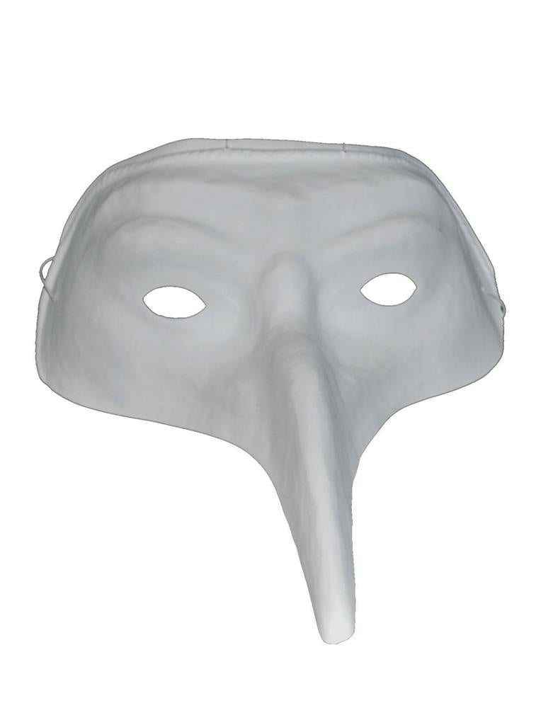 Wit plastic snavelmasker voor volwassenen