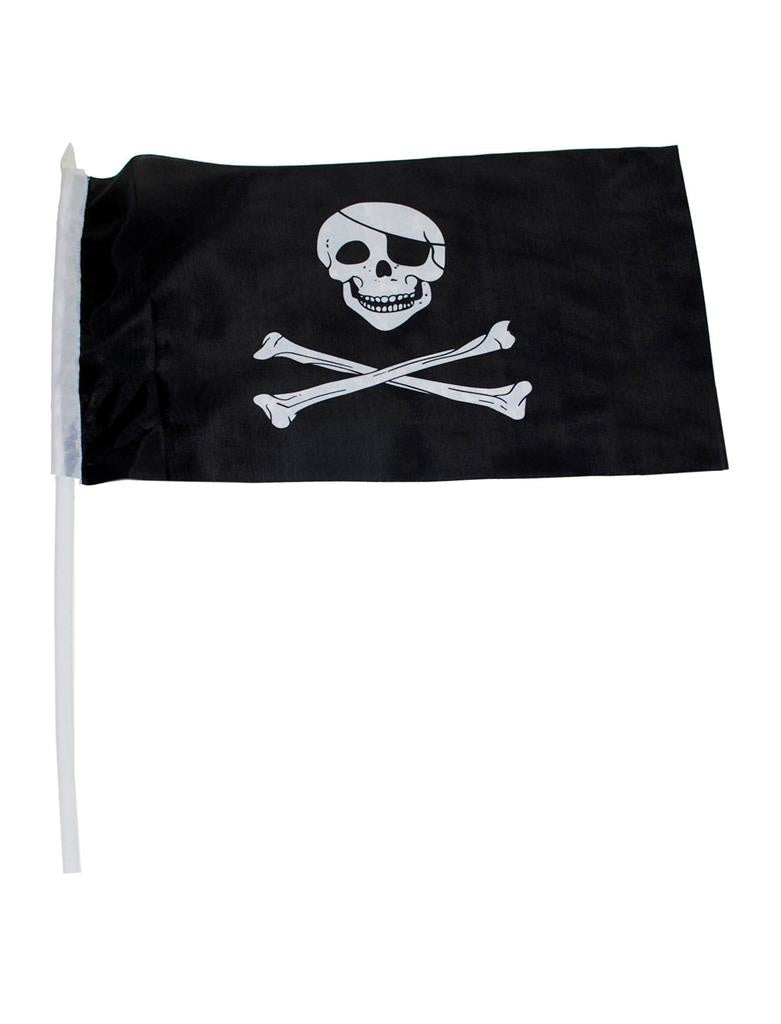 10x Vlaggenlijn piraat doodshoofd met botten- Piraat botten vlaglijn halloween horror