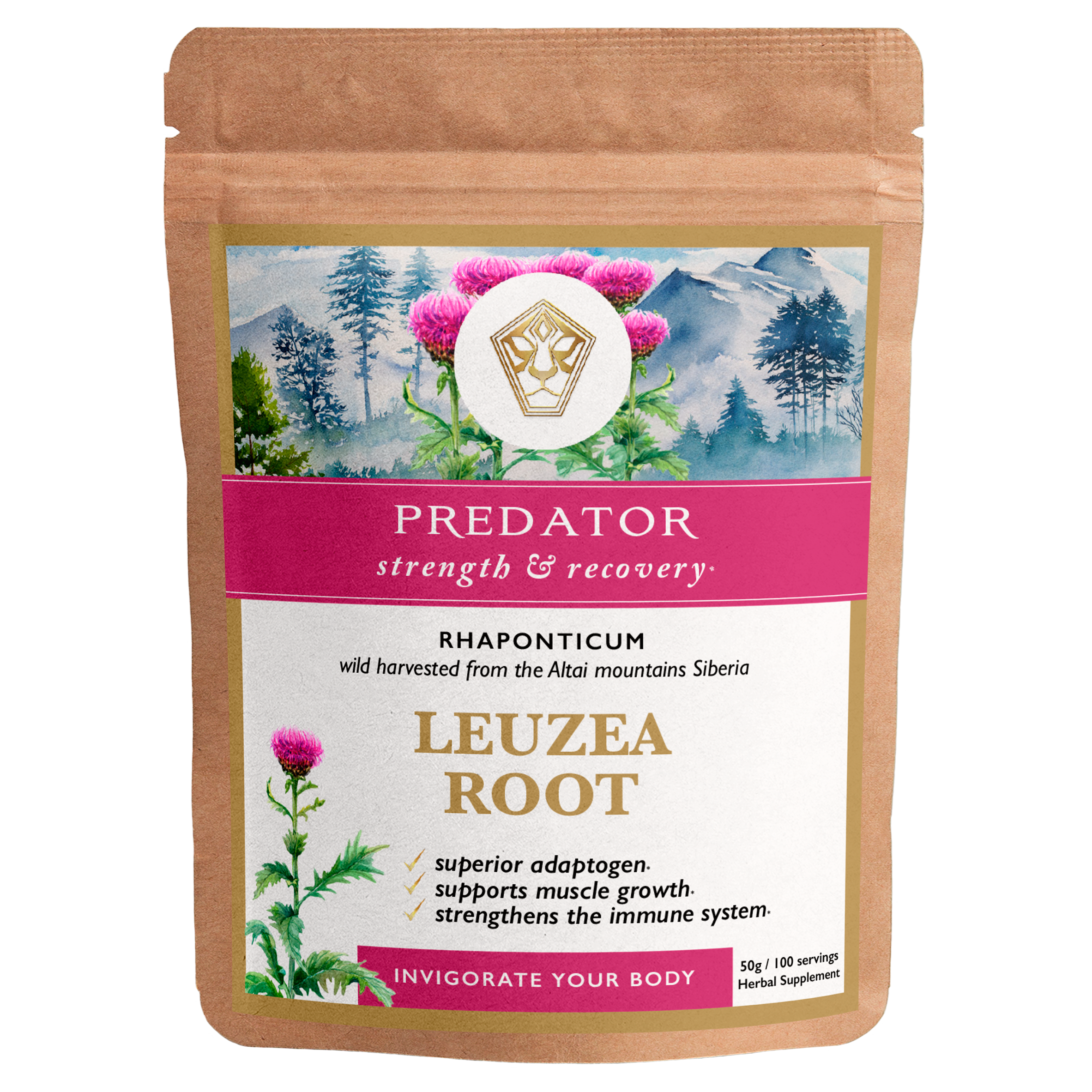 Leuzea Root - Recovery - Wild grown Adaptogen - Highest bioactivity - thepredators.com product image