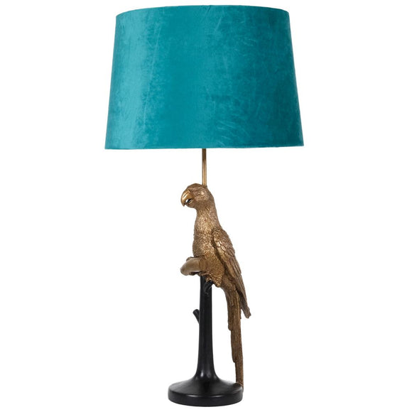 gold parrot lamp