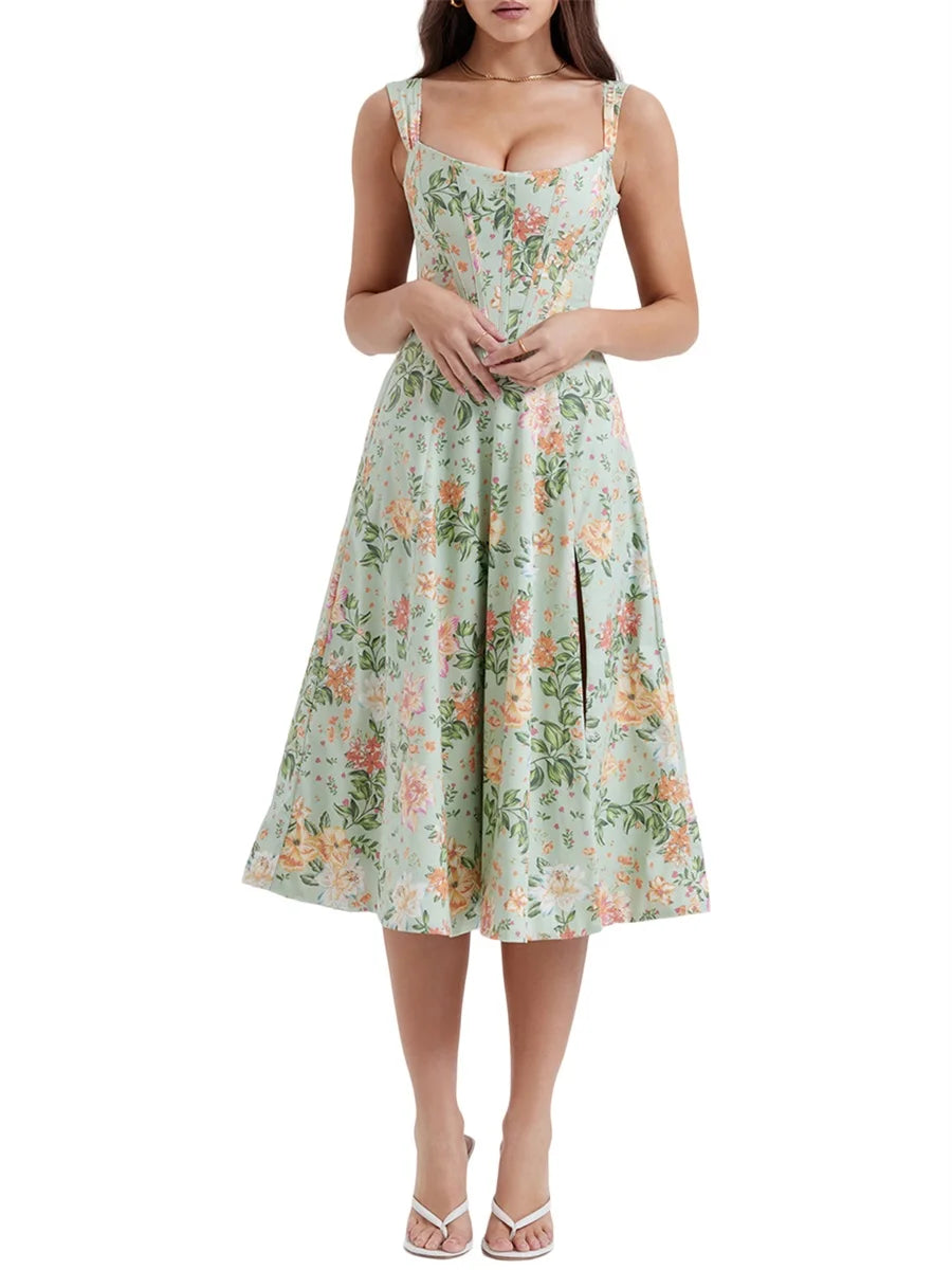Stylish Sleeveless Backless Midi Dress For Women Summer Parties - Image 7
