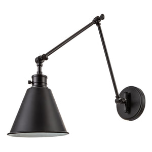 matte black swing arm sconce