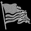 us american flag billowing logo