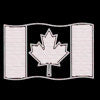canadian flag blowing logo